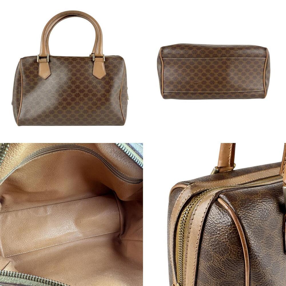 Celine handbag brown Macadam coated canvas leather - Picture 3 of 4